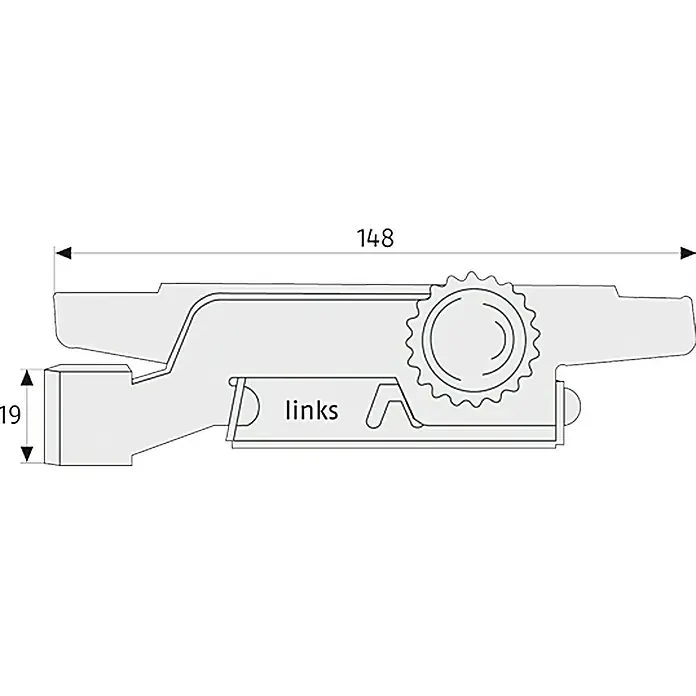 Abus Rollladensicherung RS 97 - Länge: 148 mm, 2 Stk. - Vorderansicht
