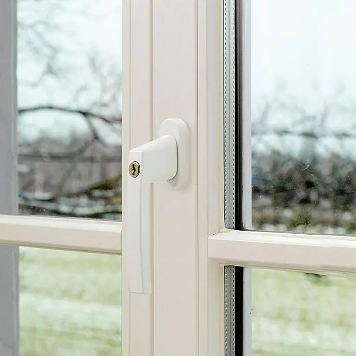 Abus Fenstergriff FG 210 - Weiß, Abschließbar - Vorderansicht