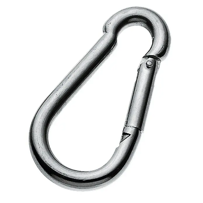 Stabilit Feuerwehr-Karabinerhaken - Durchmesser: 5 mm, Belastbarkeit: 100 kg, 15 Stk., Stahl - Vorderansicht