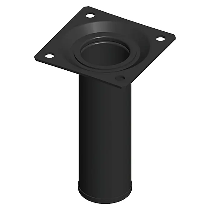 Element System Postolje za namještaj - Ø x D: 30 x 100 mm, Nosivost: 50 kg, Crne boje - Pogled sprijeda
