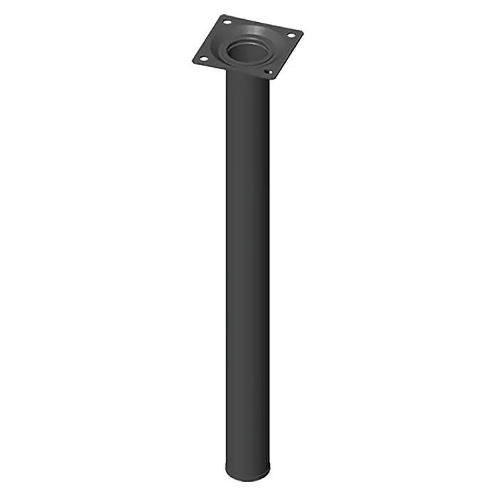 Element System Postolje za namještaj - Ø x D: 30 x 400 mm, Nosivost: 50 kg, Crne boje - Pogled sprijeda