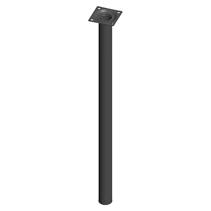Element System Postolje za namještaj - Ø x D: 30 x 600 mm, Nosivost: 50 kg, Crne boje - Pogled sprijeda