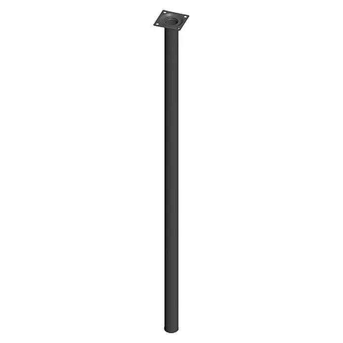 Element System Postolje za namještaj - Ø x D: 30 x 800 mm, Nosivost: 50 kg, Crne boje - Pogled sprijeda