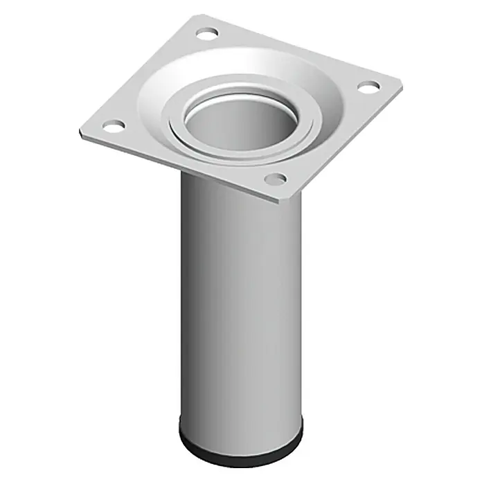 Element System Postolje za namještaj - Ø x D: 30 x 100 mm, Nosivost: 50 kg, Bijele boje - Pogled sprijeda