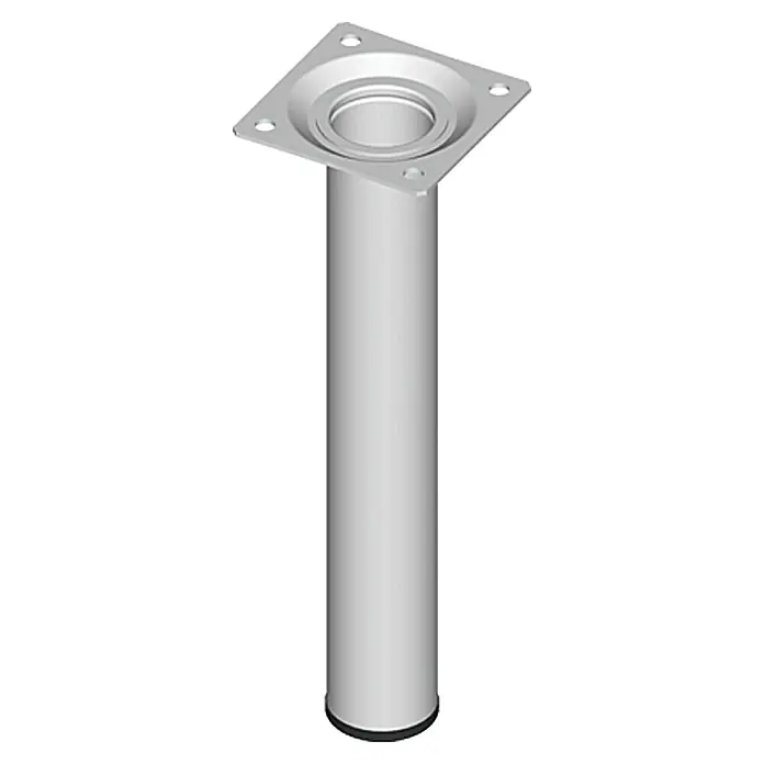 Element System Postolje za namještaj - Ø x D: 30 x 200 mm, Nosivost: 50 kg, Bijele boje - Pogled sprijeda