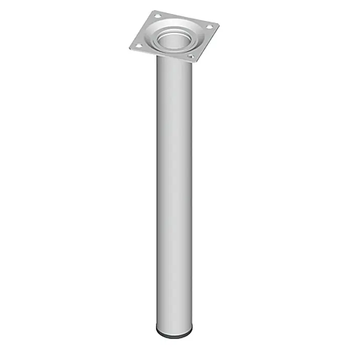 Element System Postolje za namještaj - Ø x D: 30 x 300 mm, Nosivost: 50 kg, Bijele boje - Pogled sprijeda
