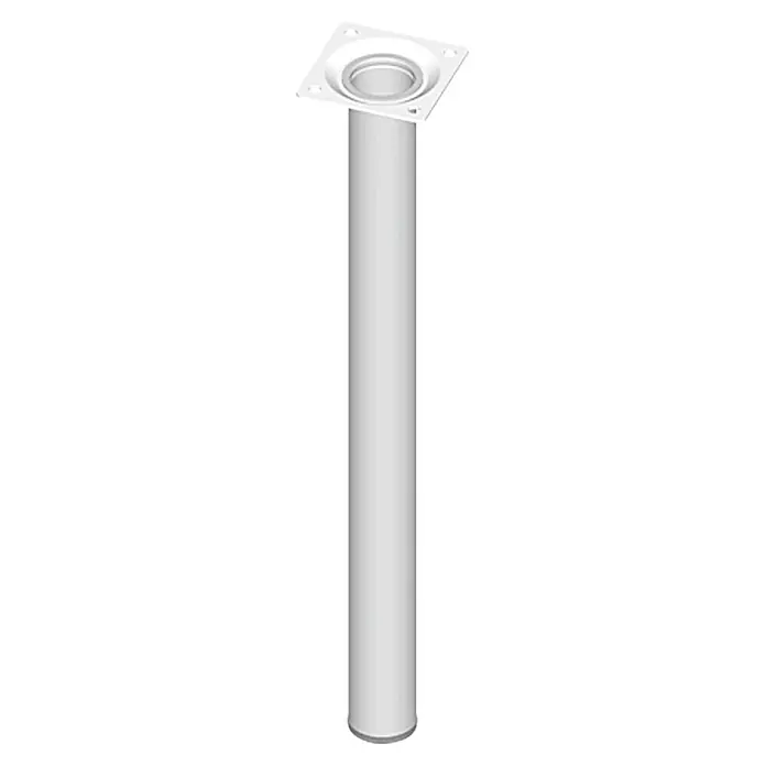 Element System Postolje za namještaj - Ø x D: 30 x 400 mm, Nosivost: 50 kg, Bijele boje - Pogled sprijeda