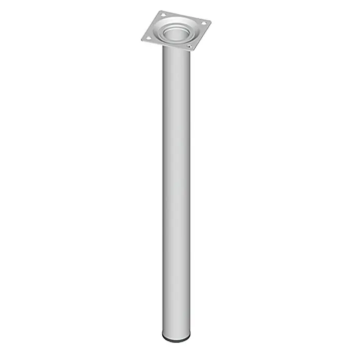 Element System Postolje za namještaj - Ø x D: 30 x 500 mm, Nosivost: 50 kg, Bijele boje - Pogled sprijeda