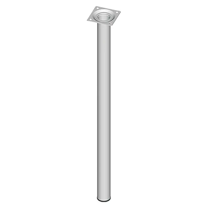 Element System Postolje za namještaj - Ø x D: 30 x 600 mm, Nosivost: 50 kg, Bijele boje - Pogled sprijeda