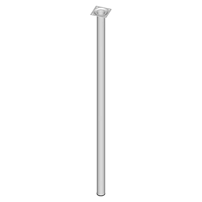 Element System Postolje za namještaj - Ø x D: 30 x 800 mm, Nosivost: 50 kg, Bijele boje - Pogled sprijeda