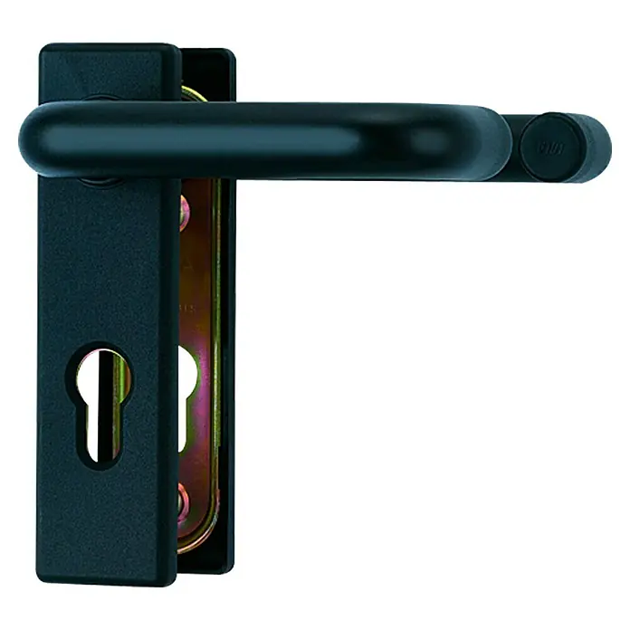 Abus Schutzbeschlag KFG FS - Feuerschutztür, Schwarz, Türstärke: 40 mm - 66 mm, Drücker beidseitig - Vorderansicht