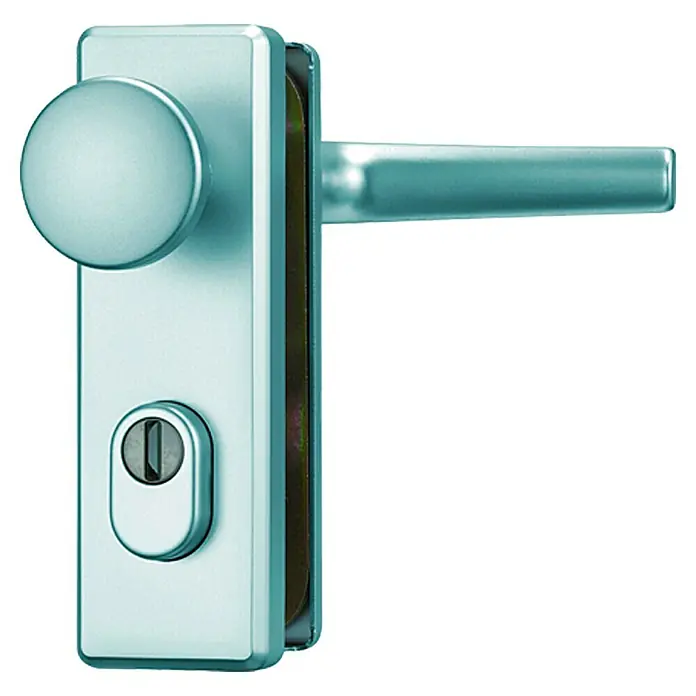 Abus Schutzbeschlag KKZS 700 - Wohnungsabschlusstür, Neusilber, Türstärke: 37 mm - 47 mm, Knopf außen, Drücker innen - Vorderansicht