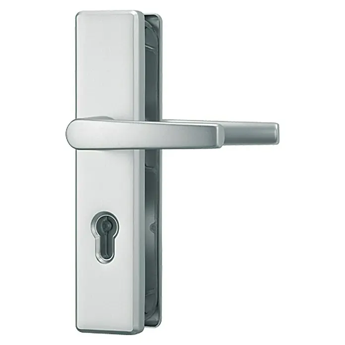 Abus Schutzbeschlag KLN 314 - Wohnungsabschlusstür, Weiß, Türstärke: 37 mm - 47 mm, Knopf außen, Drücker innen - Vorderansicht