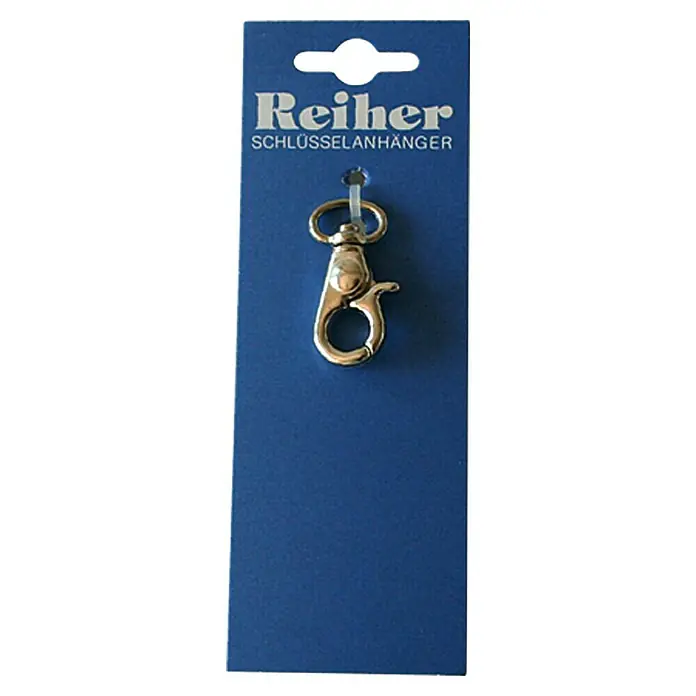 Reiher Schlüsselanhänger - Länge: 45 mm, Vernickelt - Vorderansicht