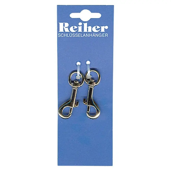 Reiher Schlüsselanhänger - Länge: 53 mm, Vernickelt, 2 Stk. - Vorderansicht