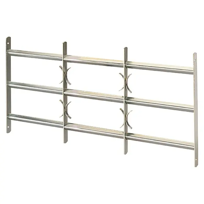 Stabilit Ausziehfenstergitter - Auszugslänge: 50 cm - 65 cm, Höhe: 450 mm, Winkeleisen - Vorderansicht