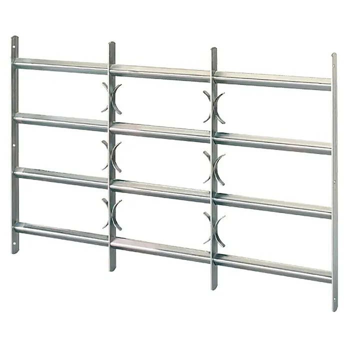 Stabilit Ausziehfenstergitter - Auszugslänge: 70 cm - 105 cm, Höhe: 600 mm, Winkeleisen - Vorderansicht
