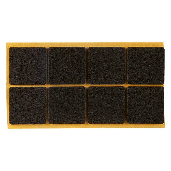 Stabilit Podložna pločica od filca - 32 x 32 mm, 24 kom, Smeđe boje, Samoljepljivo - Pogled sprijeda