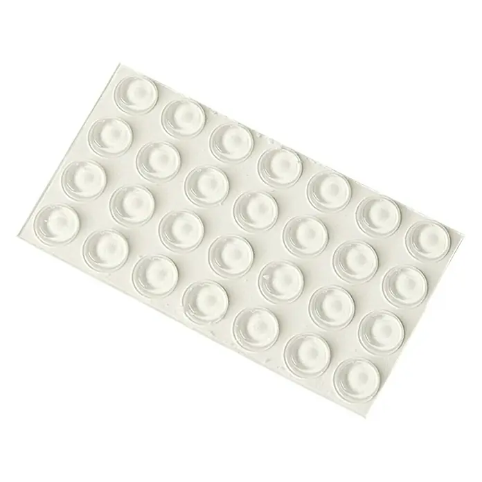 Stabilit Rutsch- & Lärmstopper - Durchmesser: 12 mm, Transparent, Selbstklebend, 28 Stk. - Vorderansicht