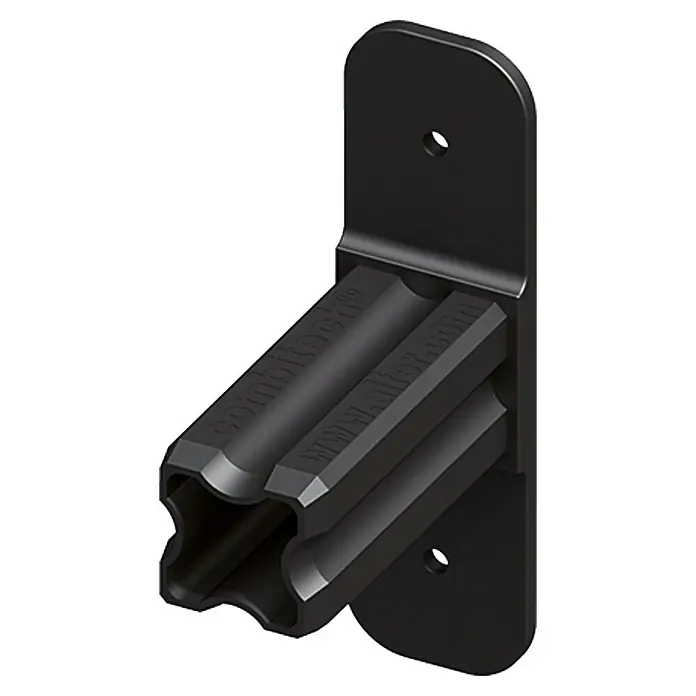 Kantoflex Flanschverbinder - Geeignet für: 23,5 mm Quadrat-Profile, Schwarz - Linke Seitenansicht