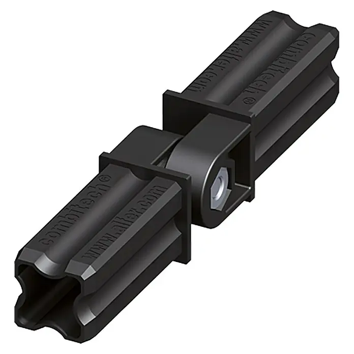 Kantoflex Gelenkverbinder - Schwarz, Geeignet für: 23,5 mm Quadrat-Profile - Linke Seitenansicht