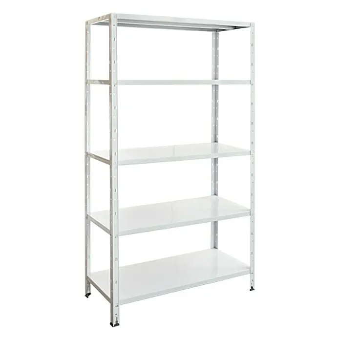 Regalux Metallregal - L x B x H: 45 x 100 x 188 cm, Traglast: 65 kg/Boden, Weiß