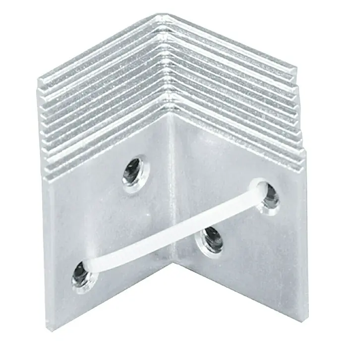 Breitwinkel Sparpack - L x B: 40 x 40 mm, 12 Stk., Stahl, Silber - Vorderansicht
