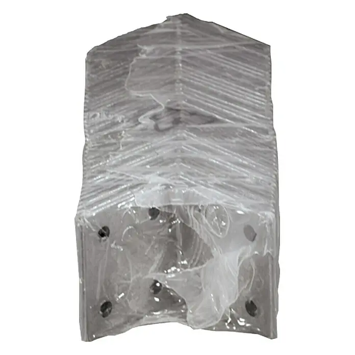 Winkelverbinder Sparpack - L x B x H: 50 x 50 x 40 mm, Stahl, 40 Stk. - Vorderansicht
