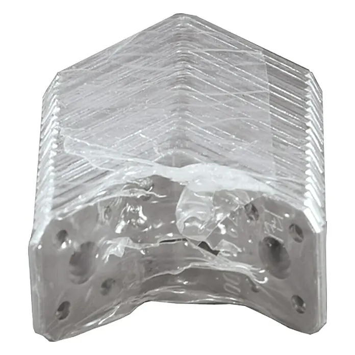 Winkelverbinder Sparpack - L x B x H: 50 x 50 x 35 mm, 20 Stk., Sendzimir verzinkt - Vorderansicht