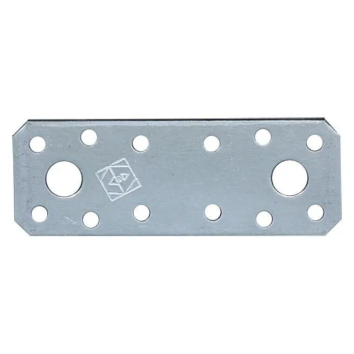 Stabilit Flachverbinder - 96 x 35 mm, Weiß, 1 Stk. - Vorderansicht