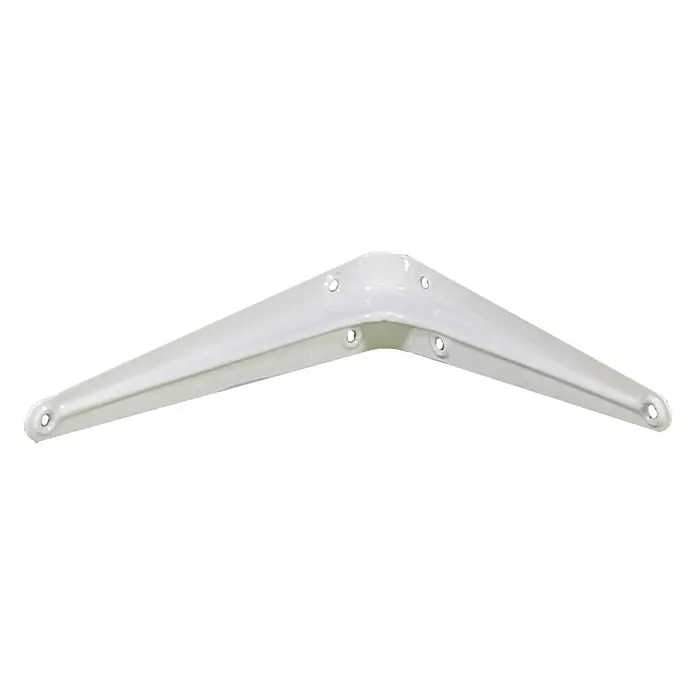 Stabilit Konzola od čeličnog lima - 150 x 37 x 200 mm, Opteretivost: 30 kg, Čelik, Bijele boje - Pogled sprijeda