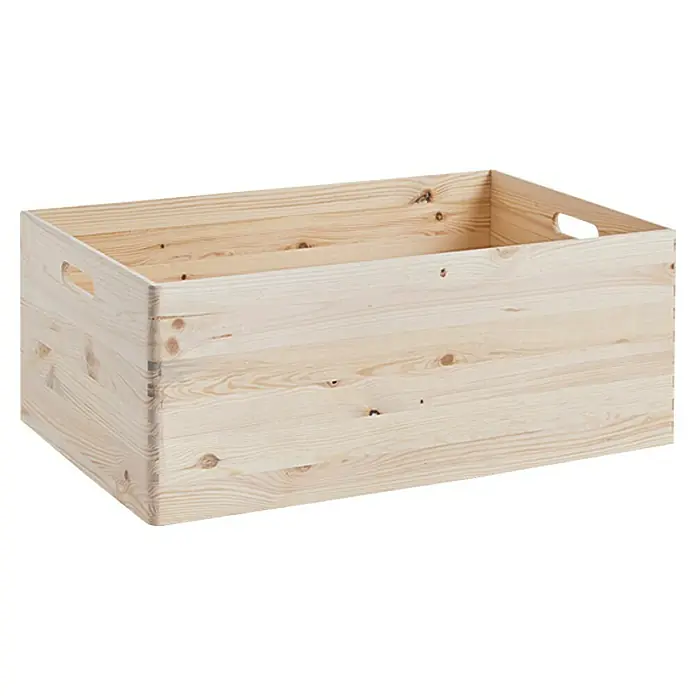 Zeller Kutija za slaganje - D x Š x V: 60 x 40 x 24 cm, XL, Crnogorično drvo - Pogled sprijeda
