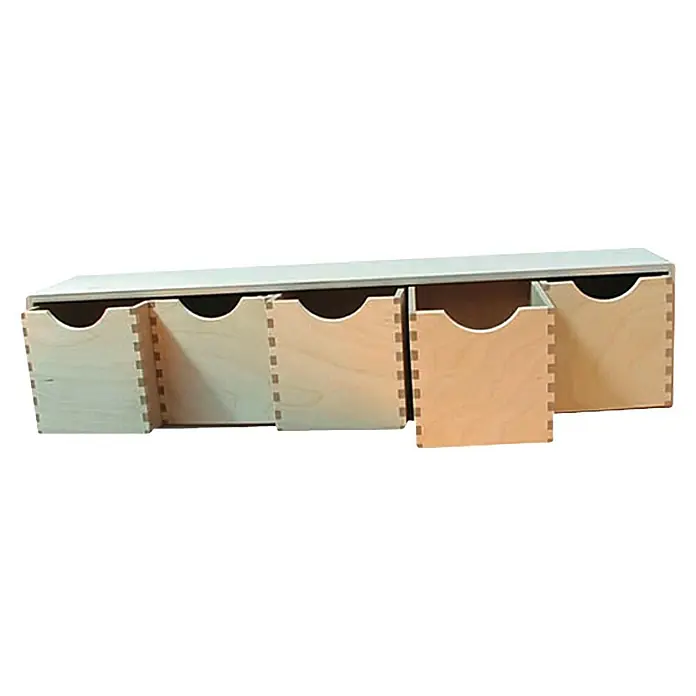 Lade-element - 13 x 57 x 12 cm, Aantal schuifladen: 5 st. - Vooraanzicht