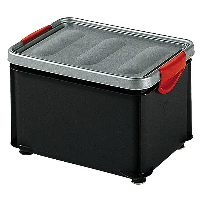 KIS Kutija za pohranu s poklopcem - 40 x 29 x 25 cm, 20 l, Antracit-metal
