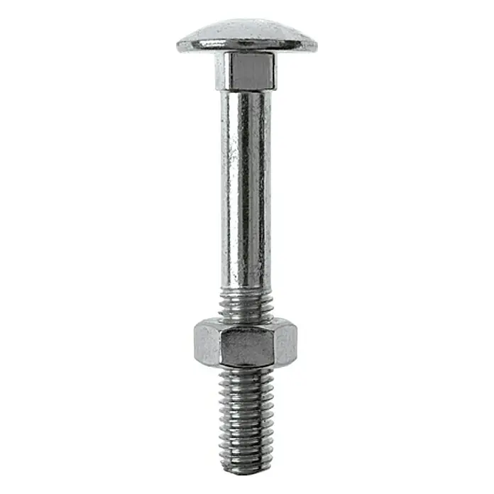Profi Depot Schlossschraube mit Mutter - Länge: 120 mm, M6, Stahl, 100 Stk.