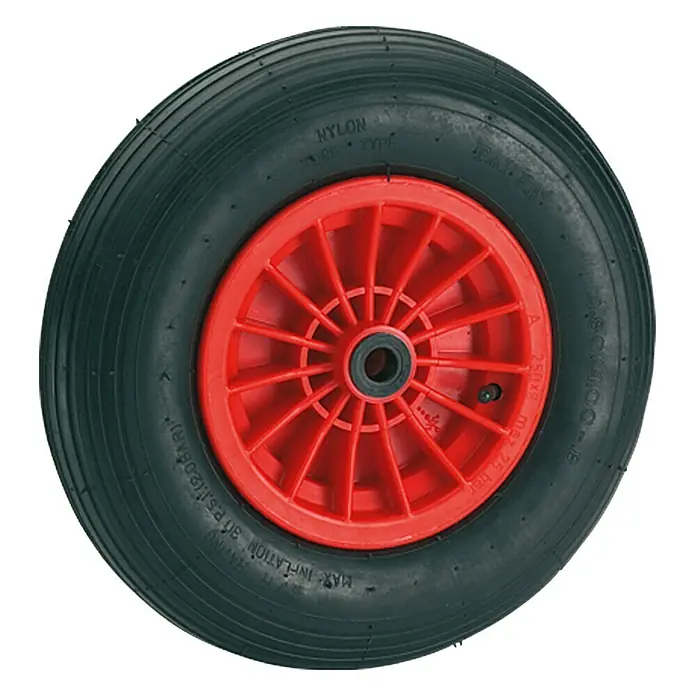 Stabilit Rueda neumática - Diámetro: 400 mm, Capacidad de carga: 200 kg, Anchura de cubo: 88 mm, Perfil ranurado - Vista descendente