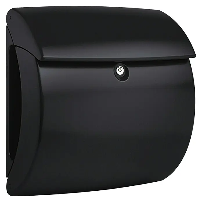 Burg-Wächter Briefkasten Kiel - Schwarz, DIN C4, 325 x 34 mm - Linke Seitenansicht