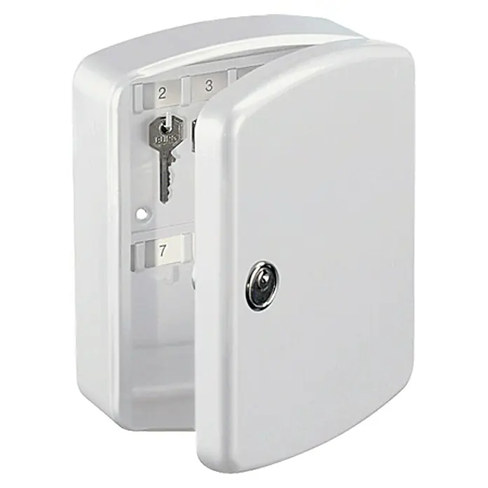 Burg-Wächter Schlüsselkassette Key Box - Anzahl Haken: 15 Stk., 157 x 75 x 202 mm, Weiß - Vorderansicht
