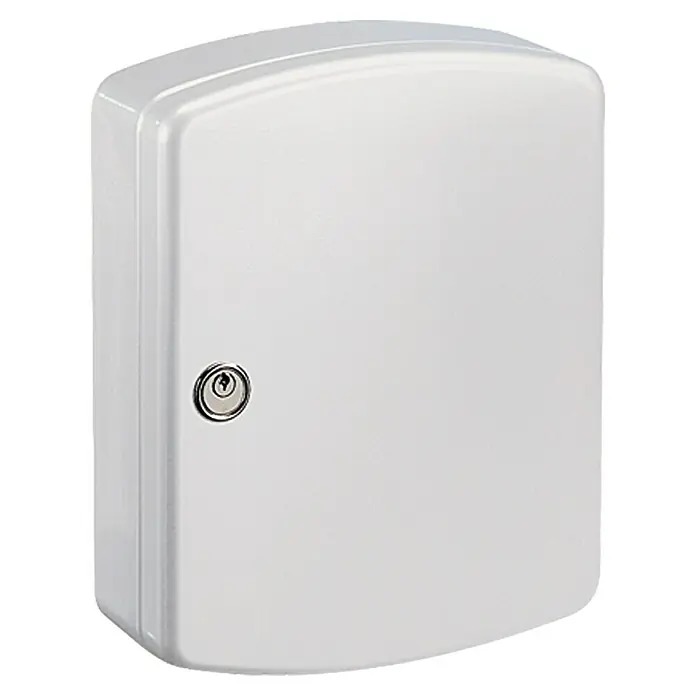 Burg-Wächter Schlüsselkassette Key Box - Anzahl Haken: 24 Stk., 200 x 75 x 255 mm, Weiß - Vorderansicht