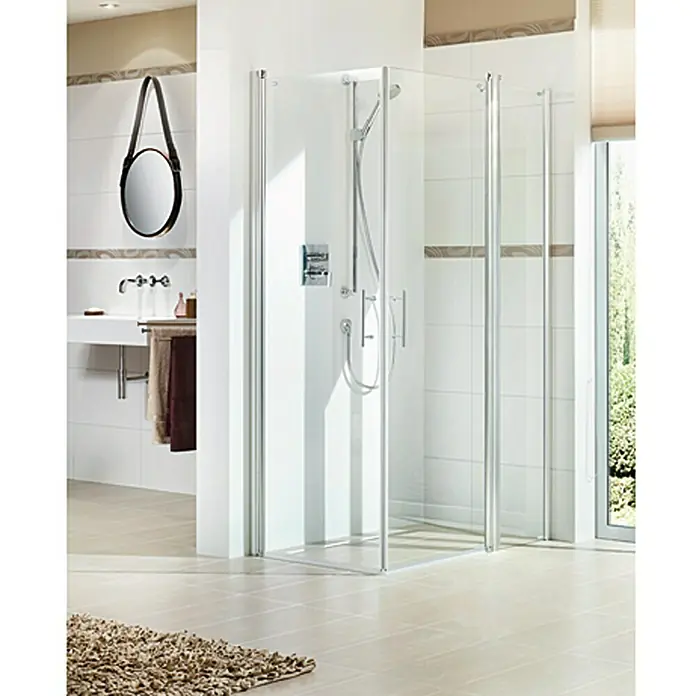 Camargue Vario Bočni fiksni dio tuš kabine - 40 x 195 cm, Premazano, Debljina: 6 mm, Srebrne boje