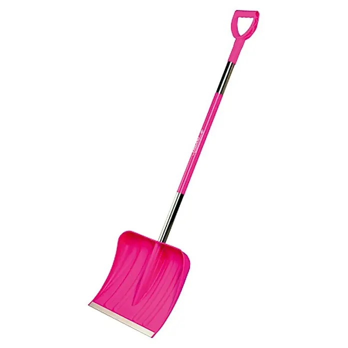 Freund Victoria Plastični gurač za snijeg - Širina: 40 cm, Duga drška, Pink - Pogled s lijeve strane