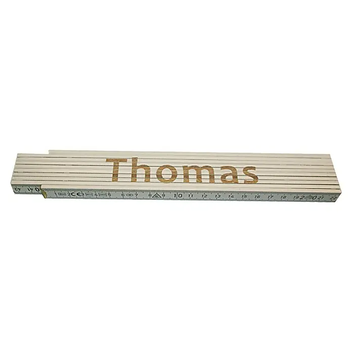 Heka Zollstock - Aufdruck: Thomas, 2 m - Ansicht von oben