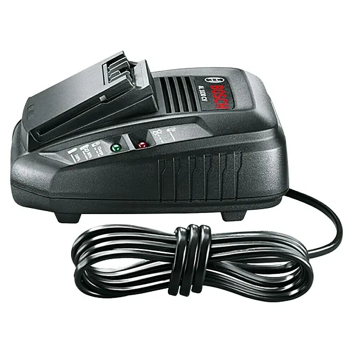 Bosch 18 V Power for All Ladegerät - Passend für: Bosch Heimwerker- & Gartengeräte-Akkus 14,4/18 V, Bosch Li-Ionen-Akkus 2,5 Ah - Linke Seitenansicht