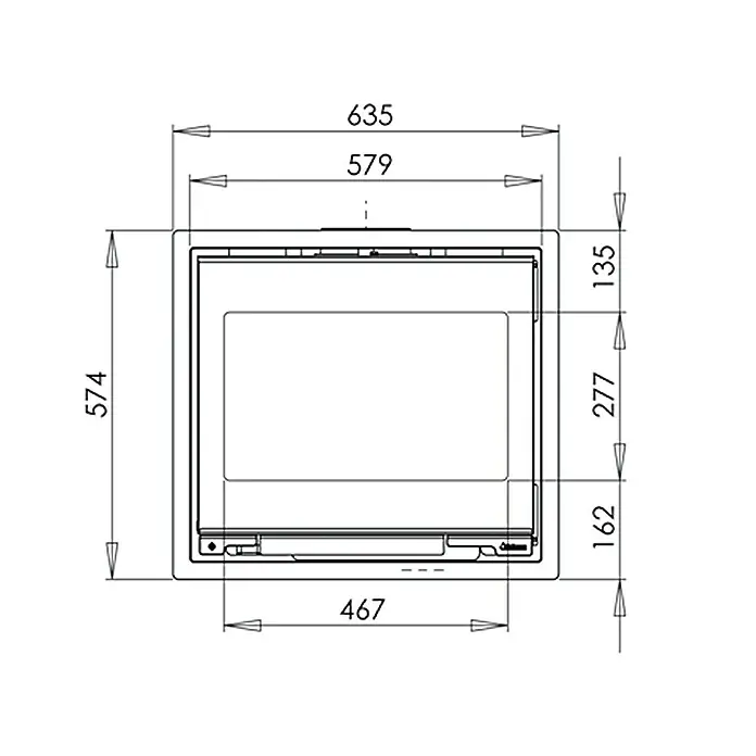 Aduro Kaminofeneinsatz 5-1 - 7 kW, Raumheizvermögen: 334 m³, Schwarz - Detailaufnahme