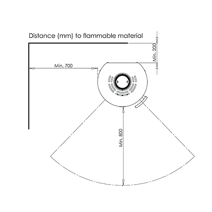 Aduro Kaminofen 9 - 6 kW, Raumheizvermögen: 334 m³, Mit Holzfach, Schwarz - Detailaufnahme