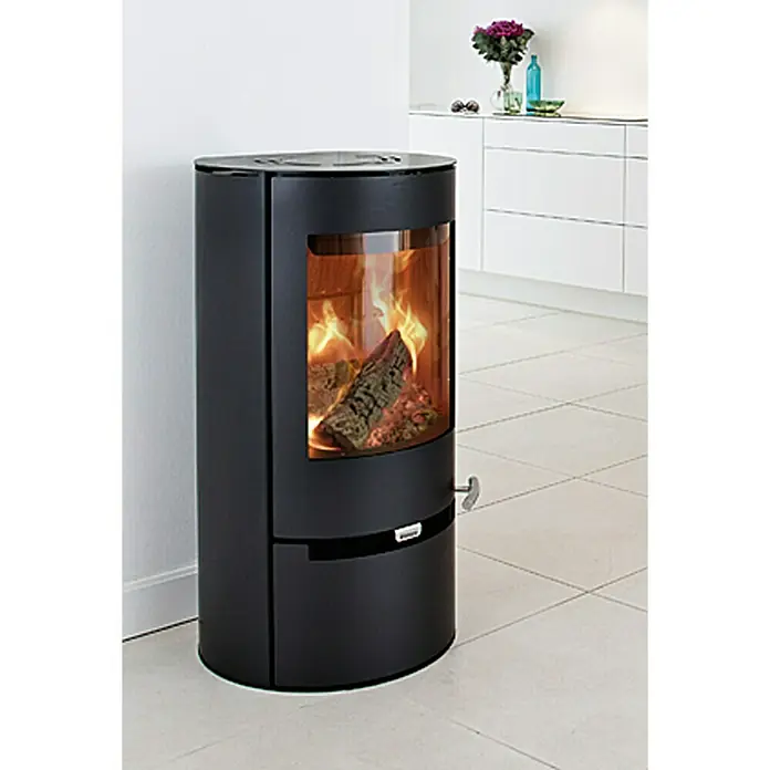 Aduro Kaminofen 9-1 - 6 kW, Raumheizvermögen: 334 m³, Mit Holzfach, Schwarz - Stimmungsaufnahme