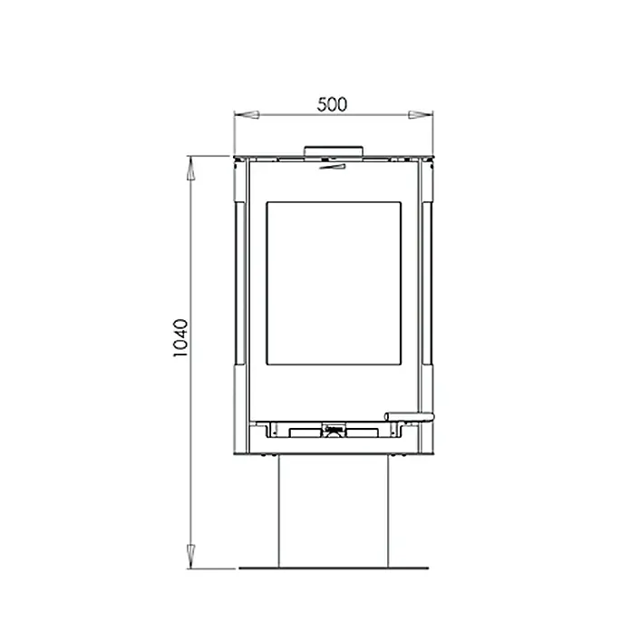 Aduro Kaminofen 9-3 - 6 kW, Raumheizvermögen: 350 m³, Schwarz - Detailaufnahme