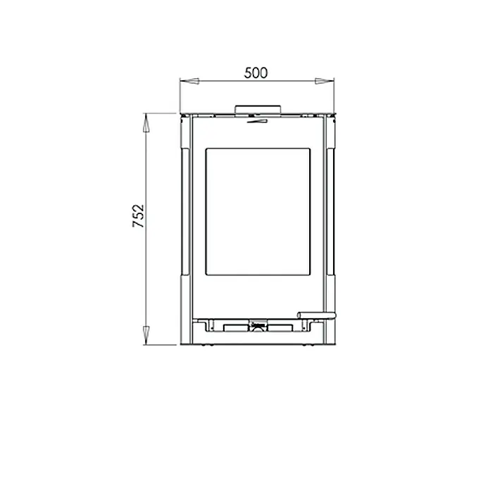 Aduro Kaminofen 9-4 - 6 kW, Raumheizvermögen: 334 m³, Schwarz - Detailaufnahme