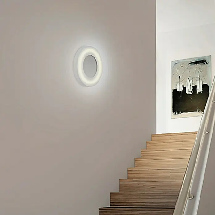 Ledvance LED-Wand- & Deckenleuchte Ring - 18 W, Silber/Grau, Warmweiß