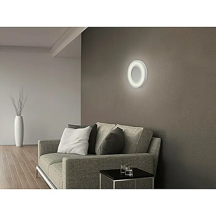 Ledvance LED-Wand- & Deckenleuchte Ring - 18 W, Silber/Grau, Warmweiß